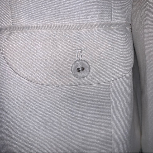 Ann Taylor LOFT Size 6 Ivory Linen L/S Sleeve 5 Button Blazer Jacket - Picture 8 of 10